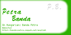 petra banda business card